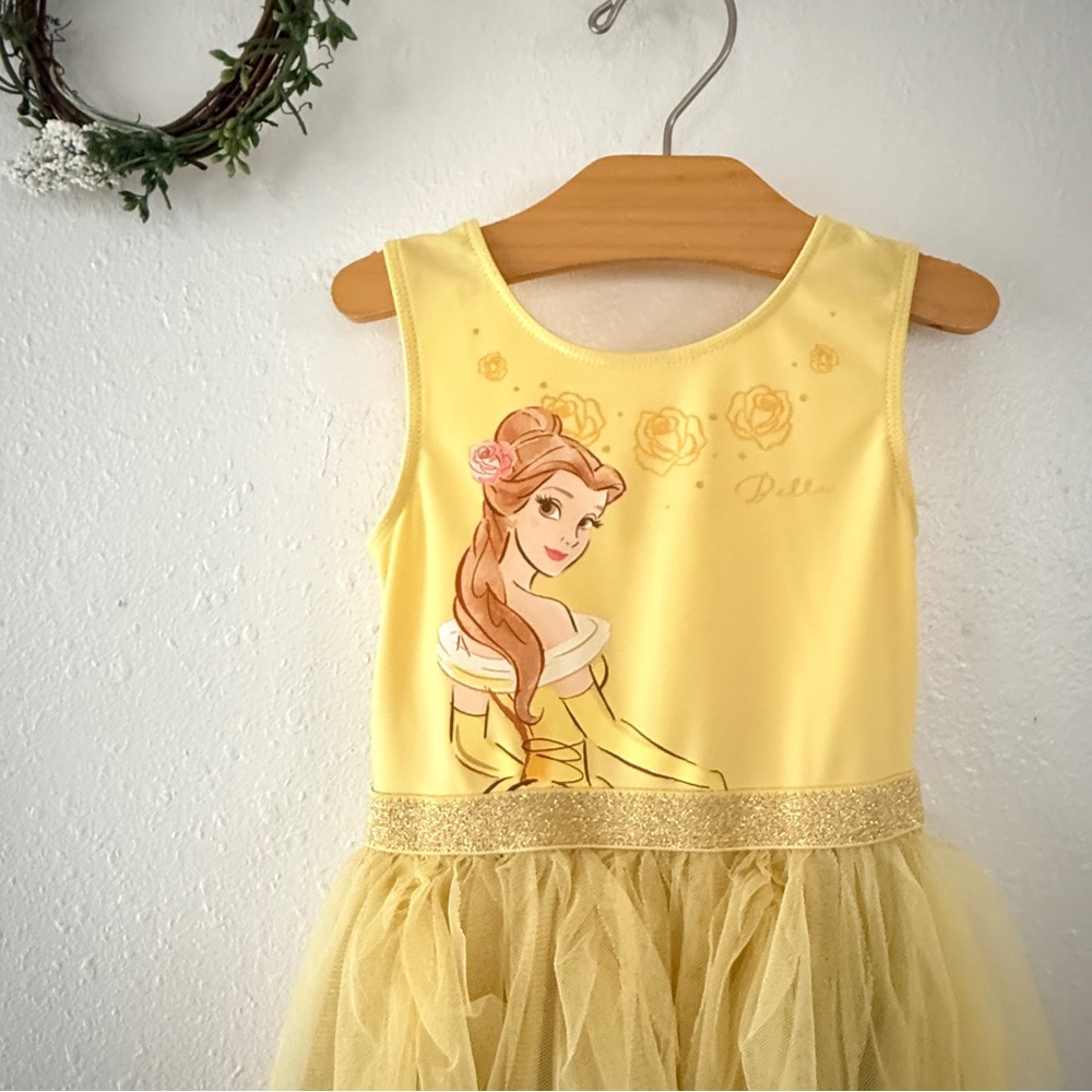 Disney Princess Belle Yellow Tapered Tulle Dress | Toddler Girl Size 2T